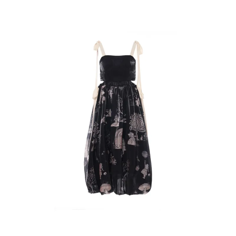 FLONAKED Slip Dresses Women's Black-0
