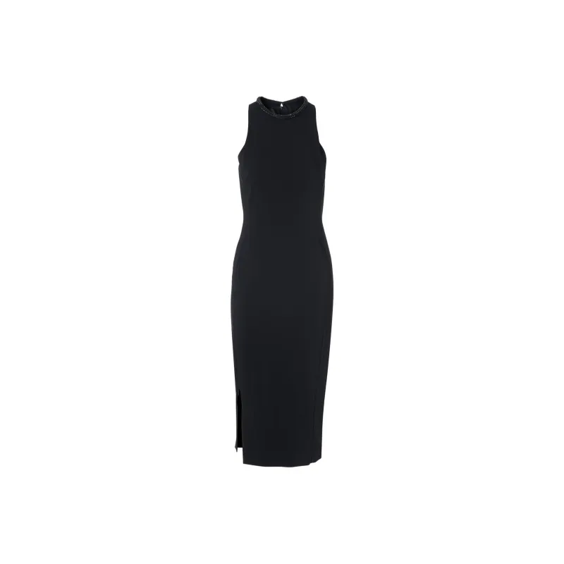 PINKO Embellished Neckline Sheath Dress-0