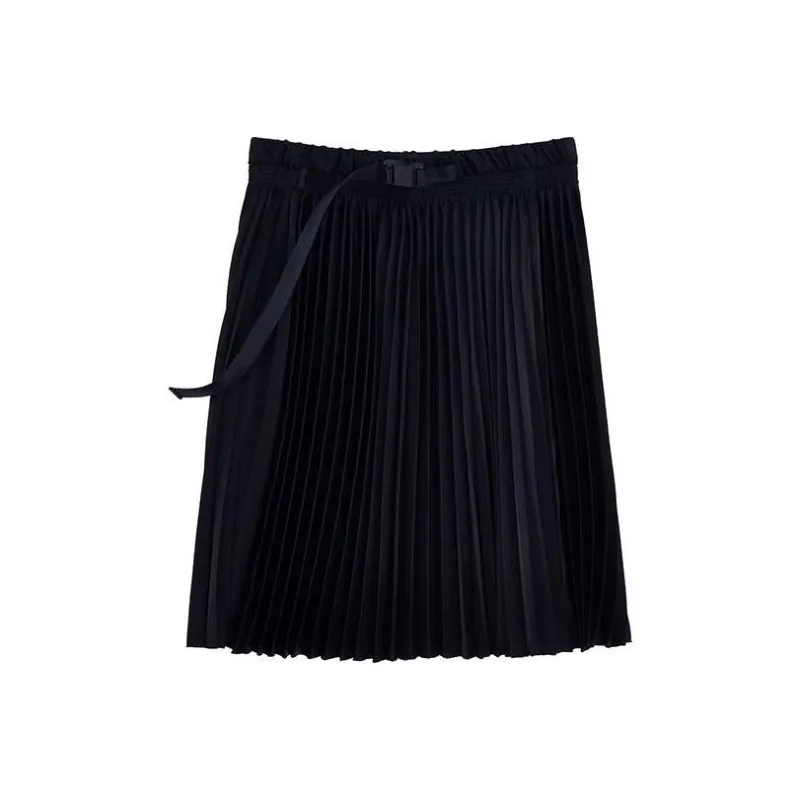 MS MIN Casual Short Skirts Women's Ink Black-0