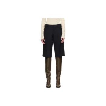 Fax Copy Express Cut out Waist Detailing Bermuda Shorts