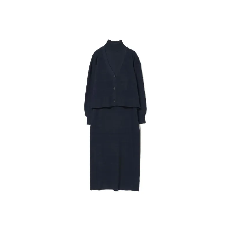 Beams HEART Skirt Set Women's Marine Blue-0