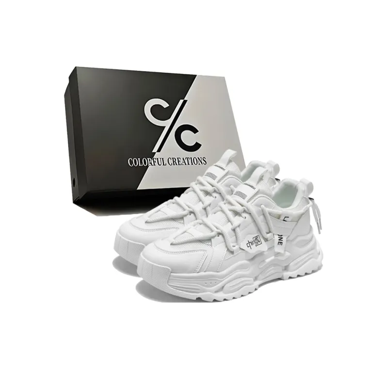 Colorful Creations Slip Resistant, Abrasion Resistant, Breathable, Lightweight Low Top Chunky Sneakers Men's Box-5
