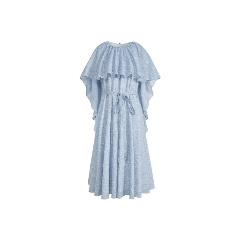 KUOSE Sleeveless Dress Women's Light Blue-0