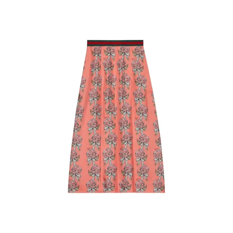 GUCCI SS22 Casual Long Skirts Women's Pink-0