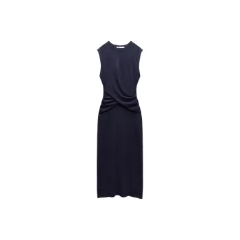 ZARA Sleeveless Dress Women's Sea Blue