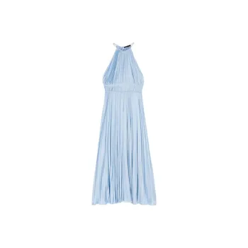 Maje Plissé effect Maxi Dress