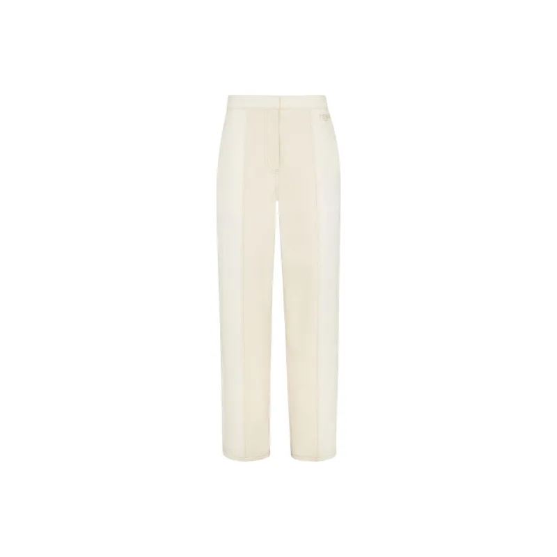 FENDI Roma Logo Embroidered Straight Leg Jeans-0