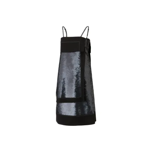 Onitsuka Tiger SEQUINED DRESS Slip Dress Women's Black
