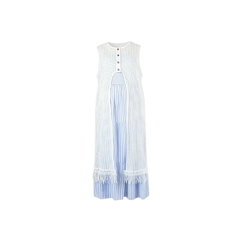 KYKW Skirt Set Women's Light Blue-0