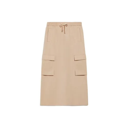 WEEKEND MaxMara Casual Long Skirt Women's Sand