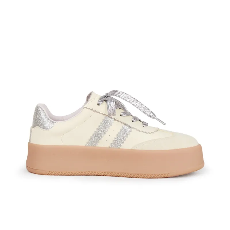 AQUASCUTUM Low Top Skateboard Shoes Women's White Silver-2