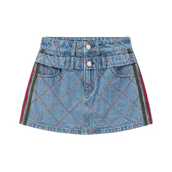 CHUU Denim Short Skirts Women's Denim Blue