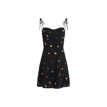 ABBY GODDESS Slip Dress Women's Black