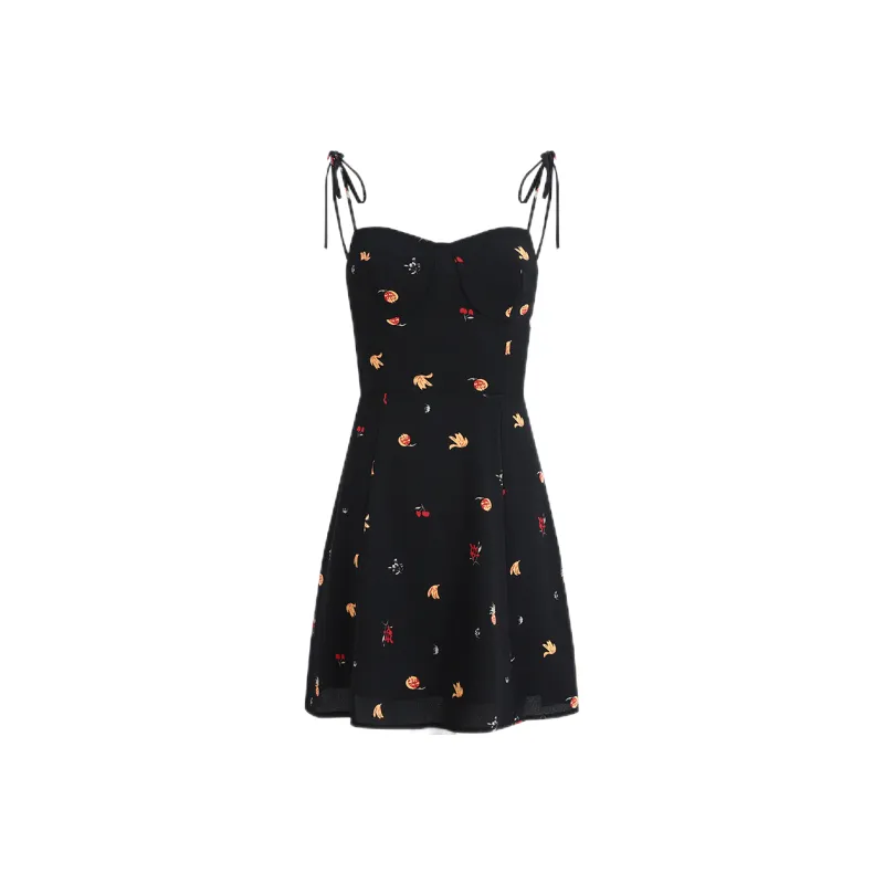 ABBY GODDESS Slip Dress Women's Black-0