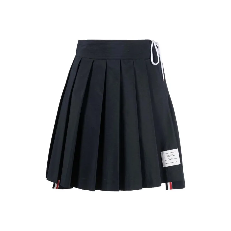 THOM BROWNE Pleated Drop-hem Mini Skirt-0