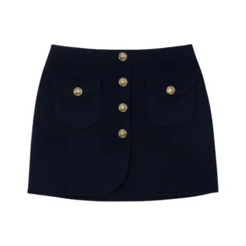Sandro Wool Felted Mini Skirt