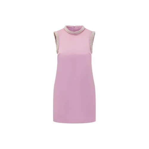 Self portrait Embellished Trim Satin Mini Dress