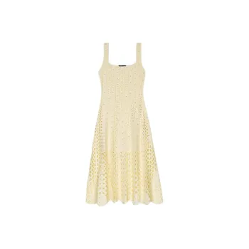 Maje Open knit Midi Dress