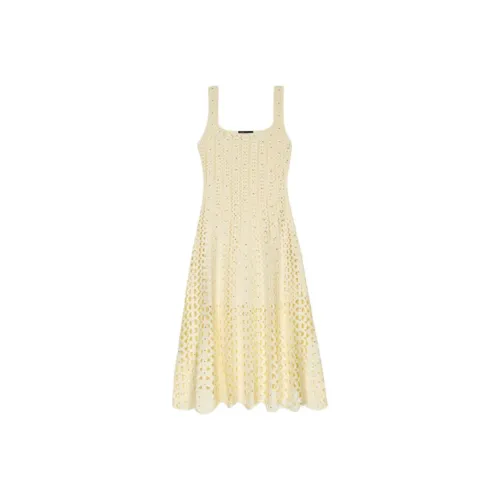 Maje Open knit Midi Dress