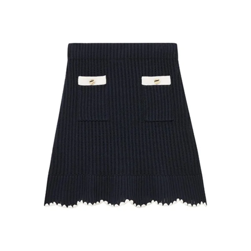 Self portrait Crochet knit Mini Skirt-0