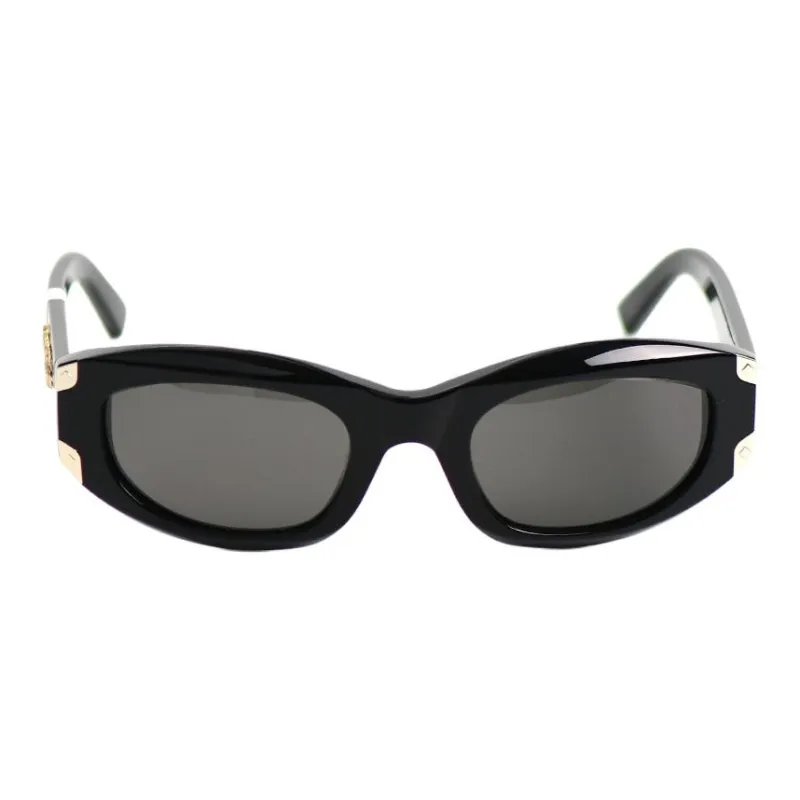 MCM Plate Frame Irregular Shape Sunglasses Women's Black-1