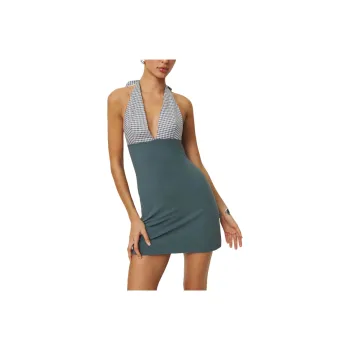 REFORMATION Baker Knit Dress Sleeveless Dress Women's Slate Color