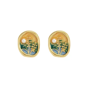 Universe Search S925 Silver Stud Earrings Women's