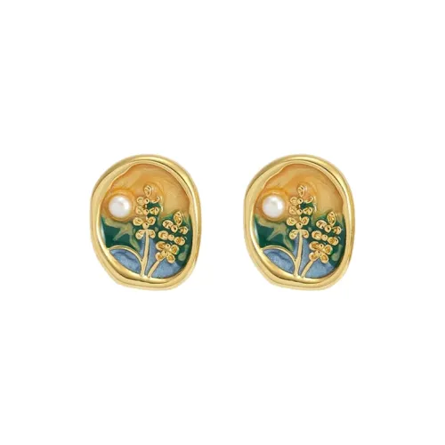 Universe Search S925 Silver Stud Earrings Women's