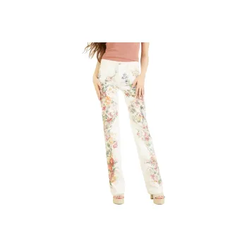 GUESS Sexy Bootcut Floral Jeans Jeans Women's White