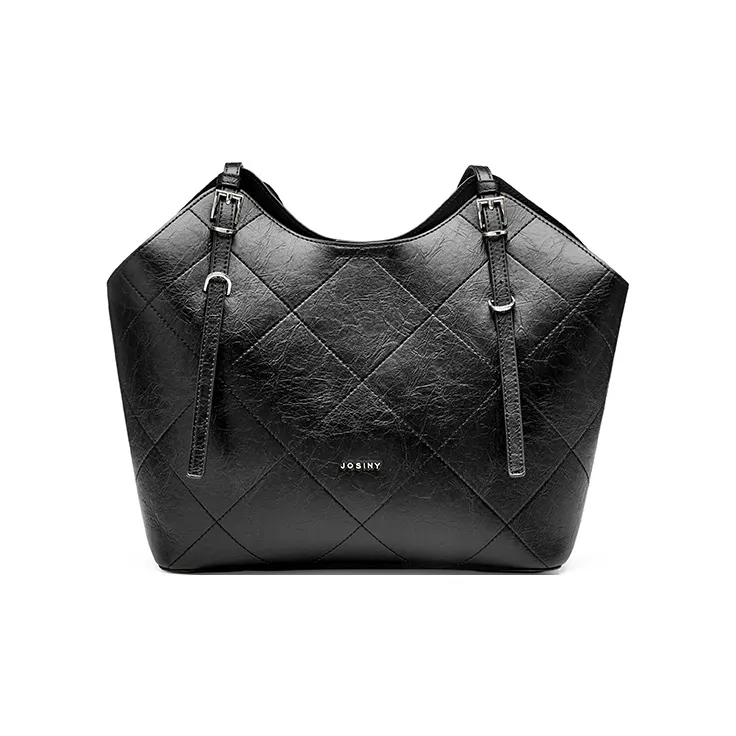JOSINY Synthetic Leather Shoulder Bag Women's Ecru/Black-0