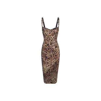 Skims Leopard print Corset Minidress