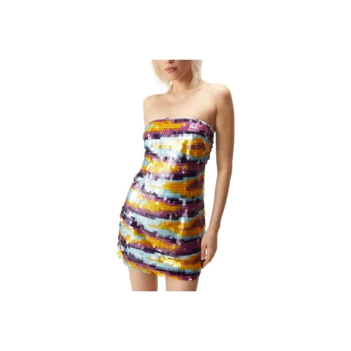 NASTY GAL Premium Multicolor Sequin Bandeau Mini Dress Sleeveless Dress Women's Multicolor