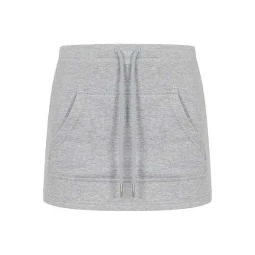 Three Quarters Casual Short Skirts Women's Gray