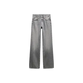 ZARA Trf Jeans Women's Light Gray