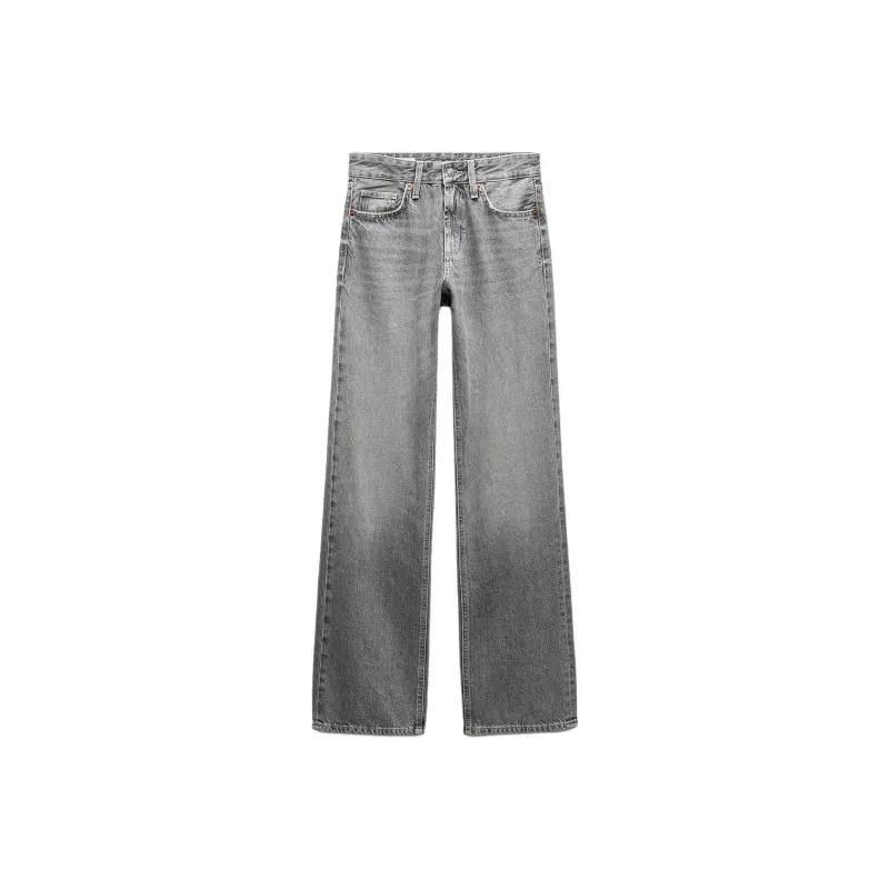 ZARA Trf Jeans Women's Light Gray-0