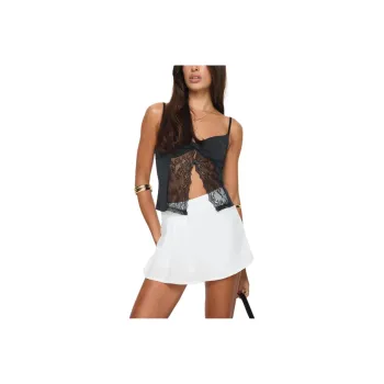 PRINCESS POLLY STETSON PLEATED SKORT Casual Short Skirts Women's WHITE/White