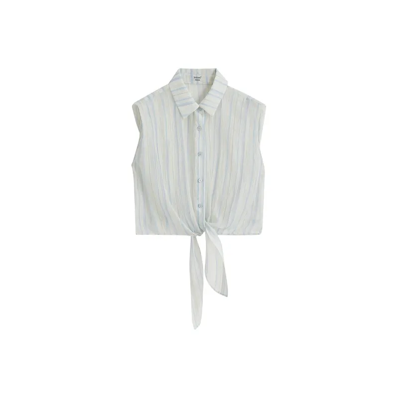 Inman Casual Suit Women's Yellow Blue Stripes-1