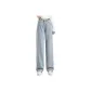 Light Blue Thickened and Fleece-Lined