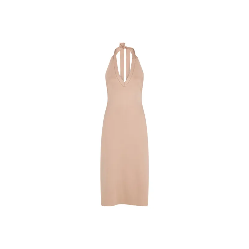 Ferragamo Knitted Halterneck Midi Dress-0