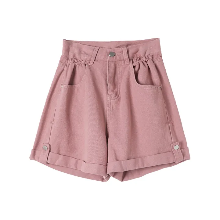 MITUAN Denim Shorts Women's Pink-0