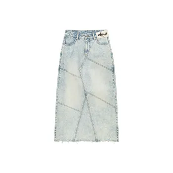 CHUU Casual Short Skirts Women's Light Denim Blue