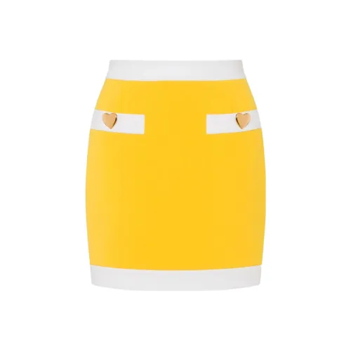 MOSCHINO Casual Short Skirts Women's Yellow