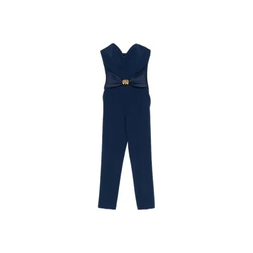 Elisabetta Franchi Bow detail Crepe Jumpsuit