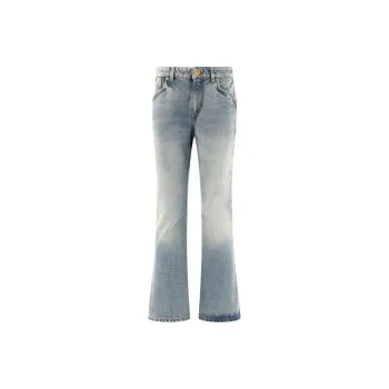 BALMAIN SS24 Jeans Women's Light Blue