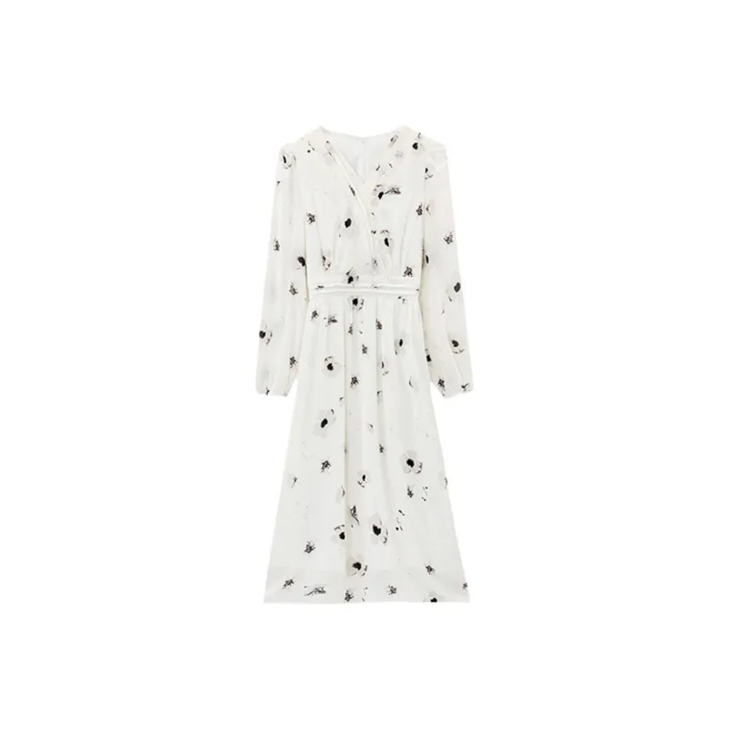 LEMON FAIRY Long Sleeved Dresses Women's White-0