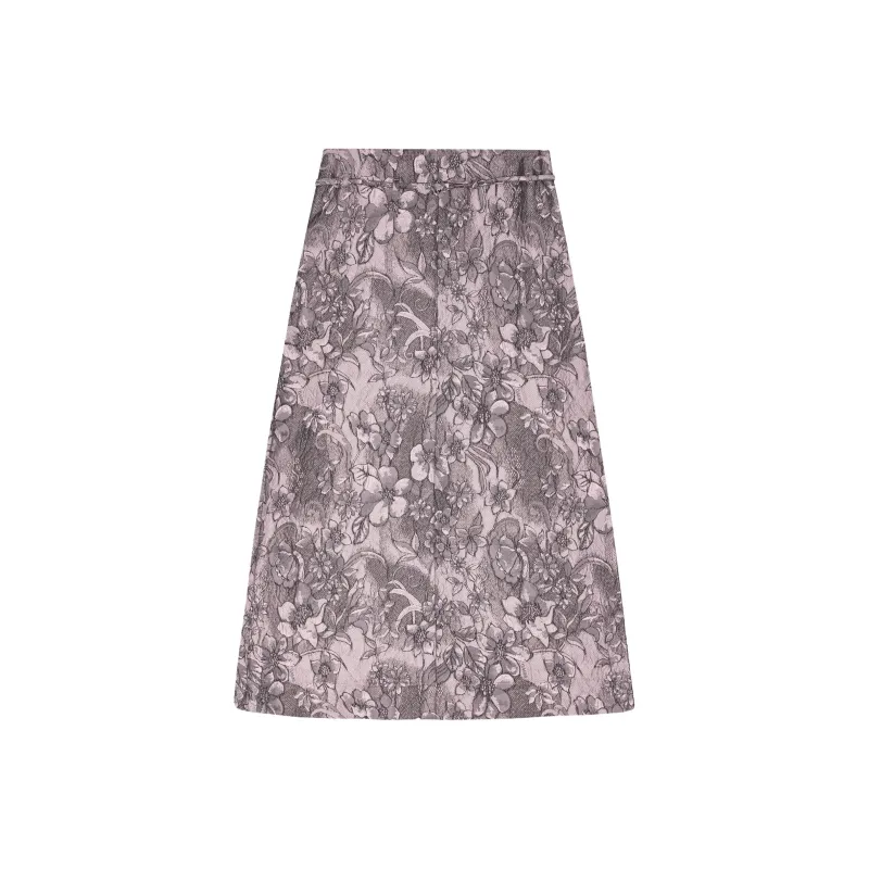 GANNI Casual Long Skirt Women's Purple-0