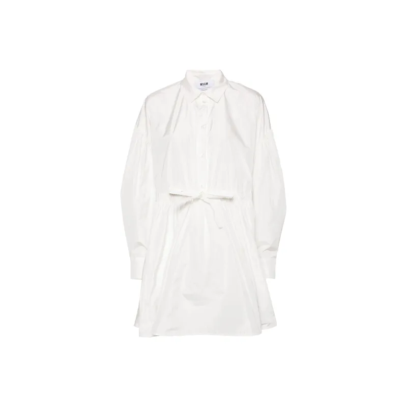 MSGM Long Sleeved Dresses Women's Ecru-0
