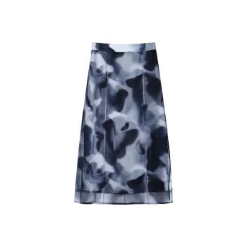 THE SEA LIFE Casual Long Skirt Women's Mist Blue