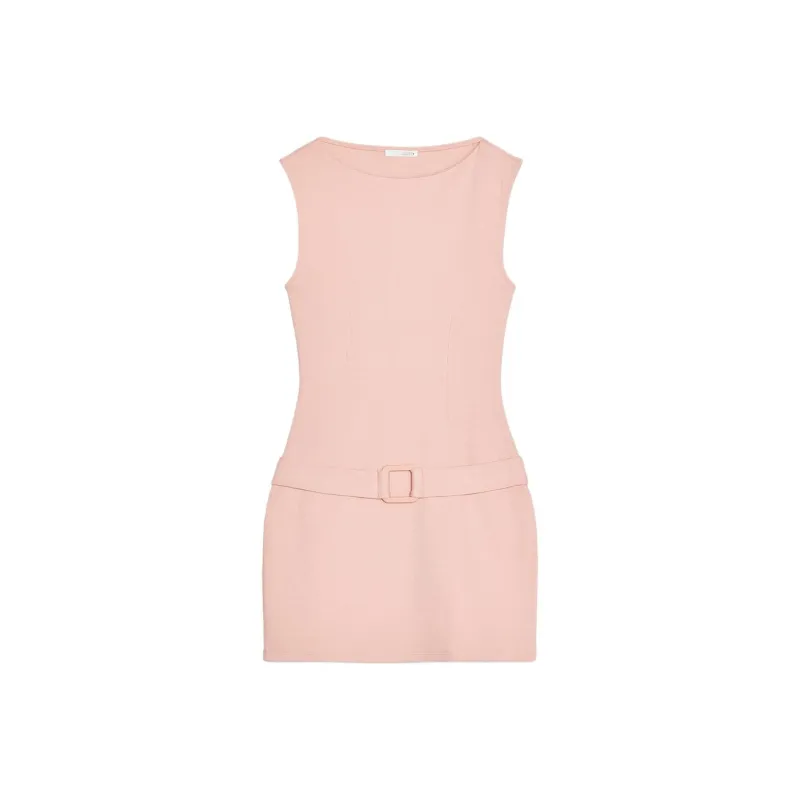 ZARA Sleeveless Dress Women's Light Pink Red-0