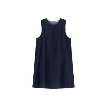 HTMEME Sleeveless Dress Women's Dark Blue